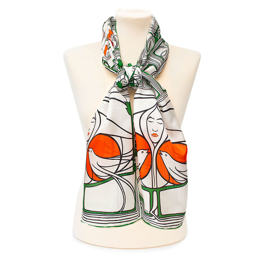 Mackintosh Lady with Doves Habotai Silk Scarf