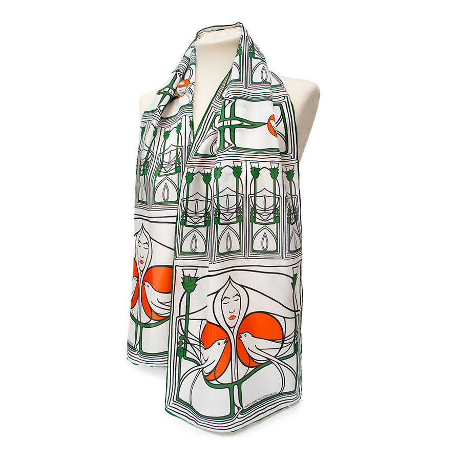 Mackintosh Lady with Doves Habotai Silk Scarf