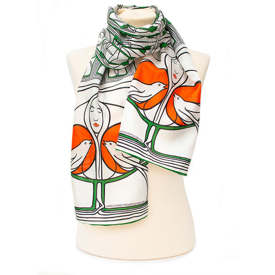 Mackintosh Lady with Doves Habotai Silk Scarf