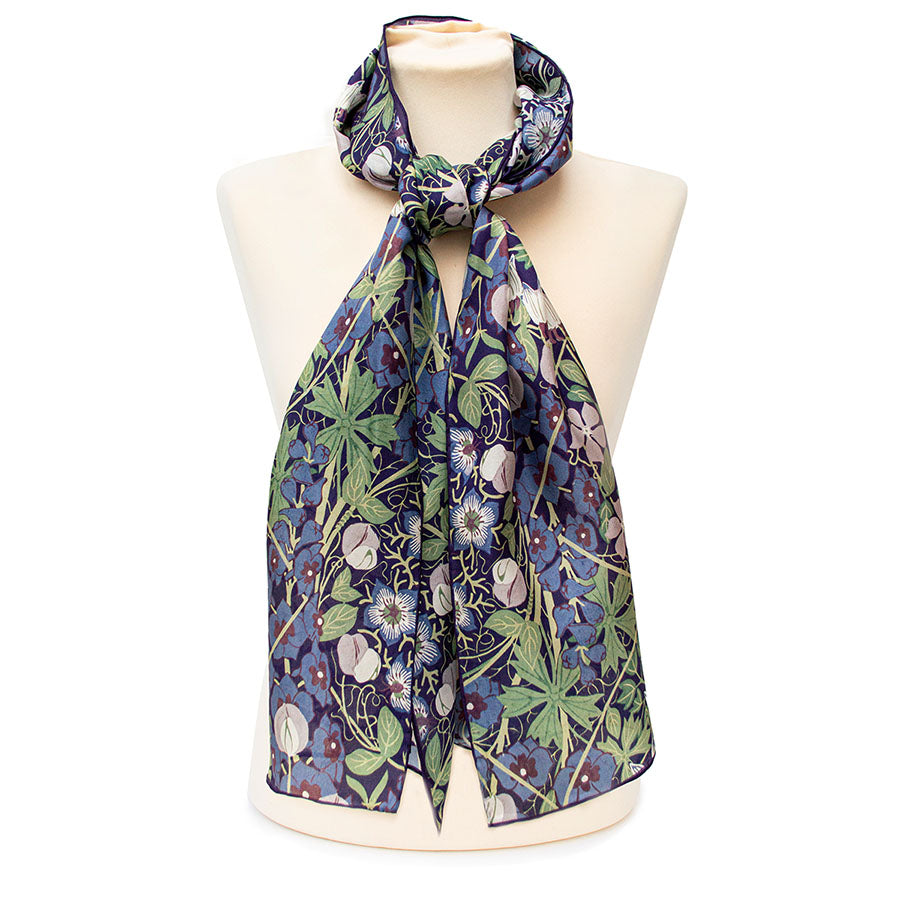 Columbine Silk Habotai Scarf - Style 1