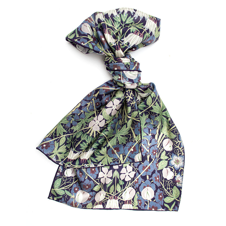 Columbine Silk Habotai Scarf - Detail 1