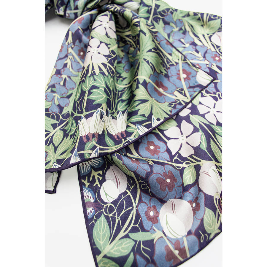 Columbine Silk Habotai Scarf - Detail 3