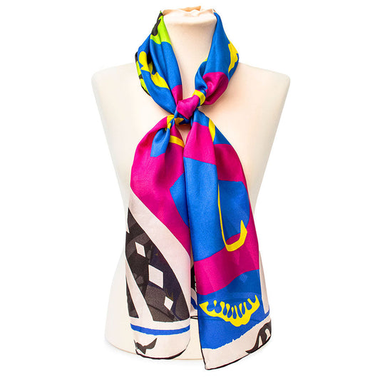 Matisse Horse Silk Habotai Scarf - Style 1