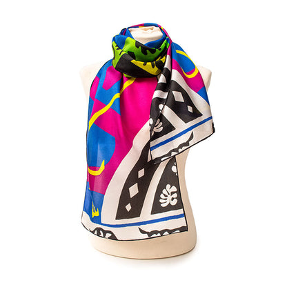Matisse Horse Silk Habotai Scarf - Style 4