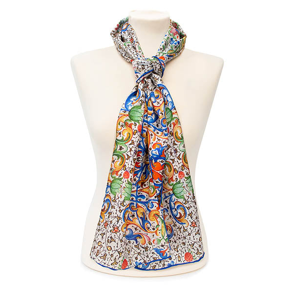 Medieval Love Smitten Habotai Silk Scarf