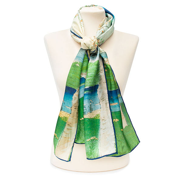 Oriental Riverside Silk Habotai Scarf