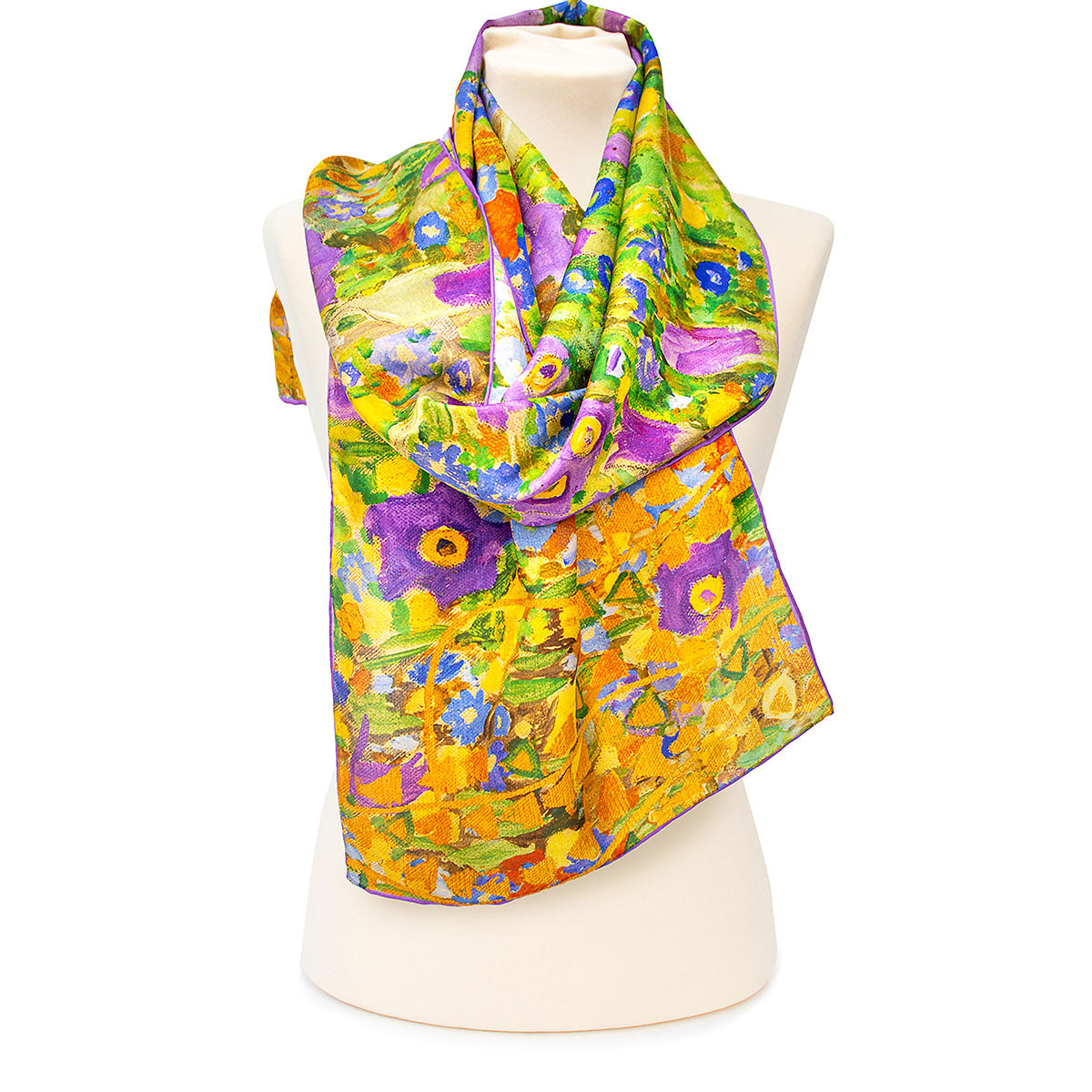 Klimt The Kiss Silk Habotai Scarf - Style 2