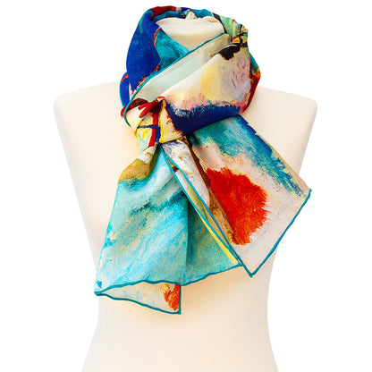 Kandinsky Improvisation No.30 Silk Habotai Scarf - Style 3