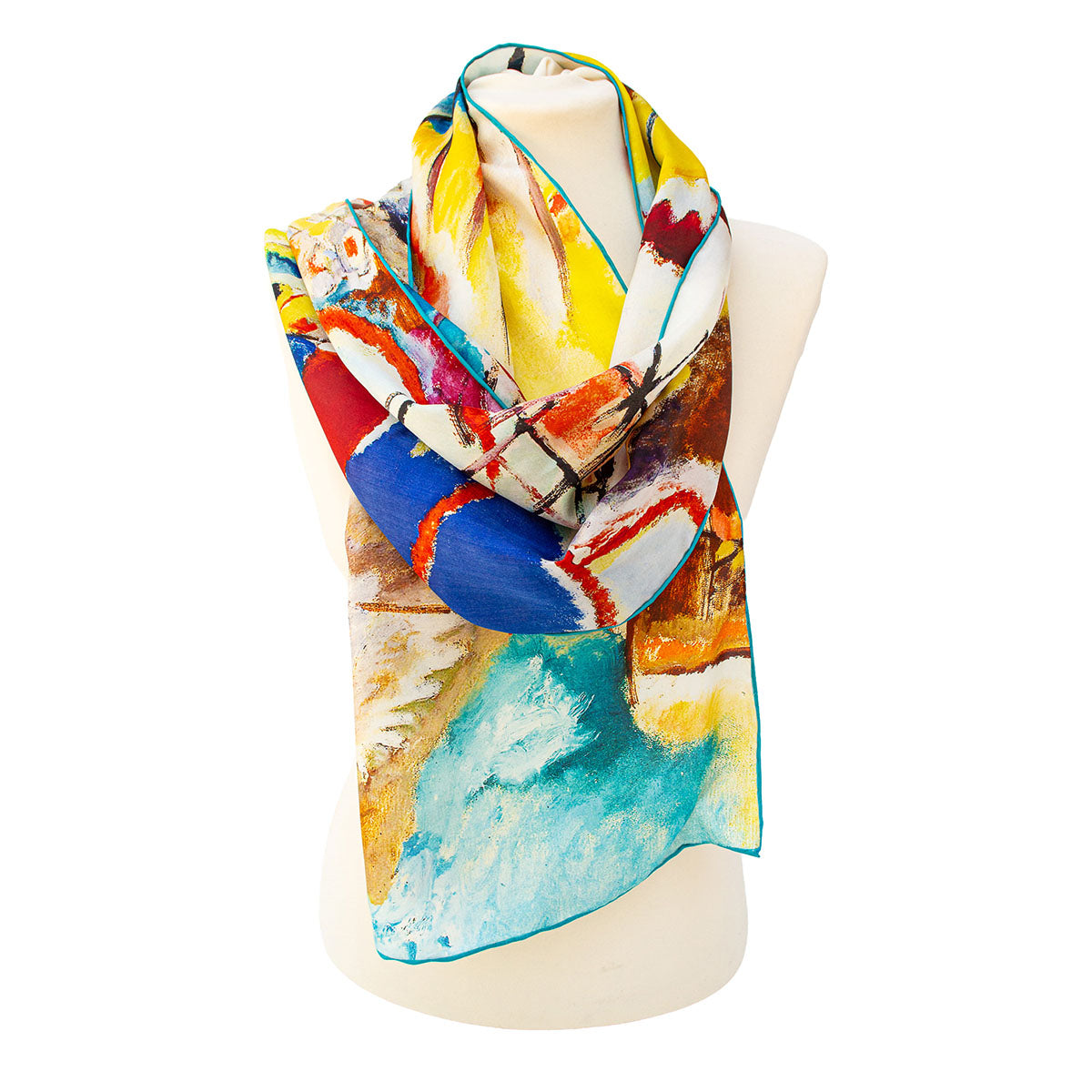 Kandinsky Improvisation No.30 Silk Habotai Scarf - Style 2