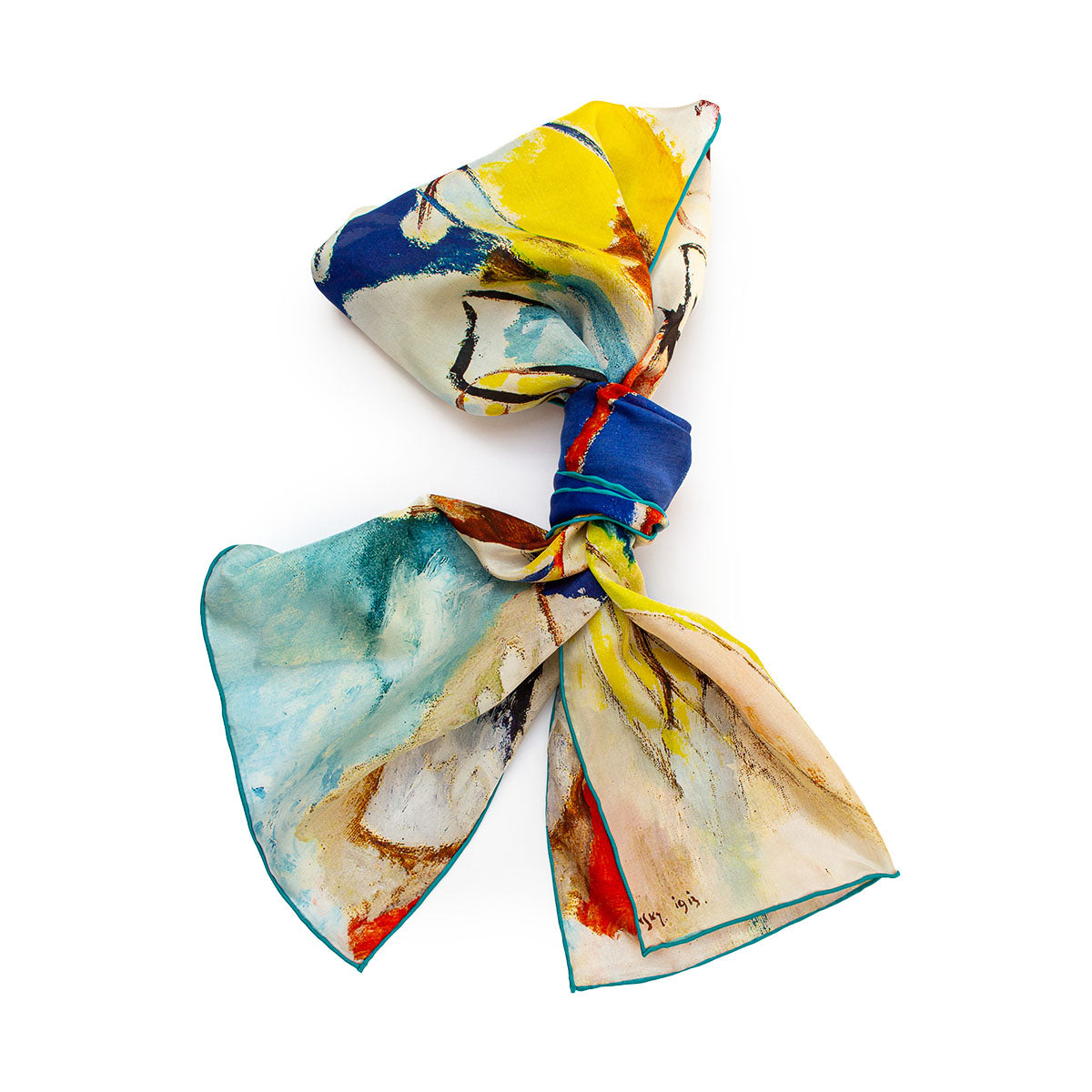 Kandinsky Improvisation No.30 Silk Habotai Scarf - Detail 1