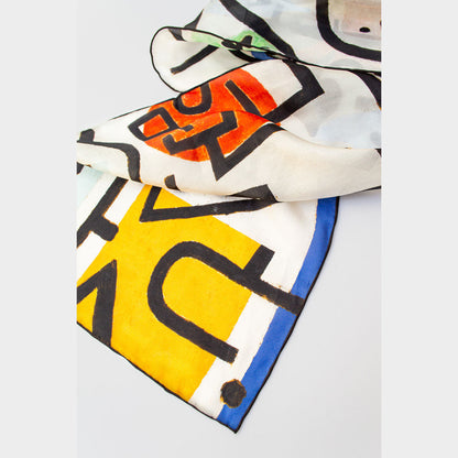 Klee Rich Port Silk Habotai Scarf - Detail 2