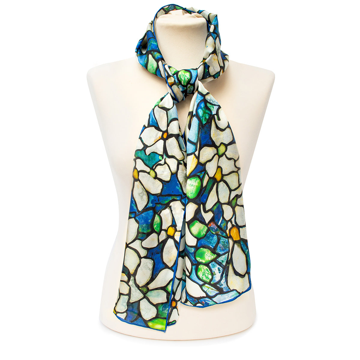 Tiffany Clematis Silk Habotai Scarf - Style 1