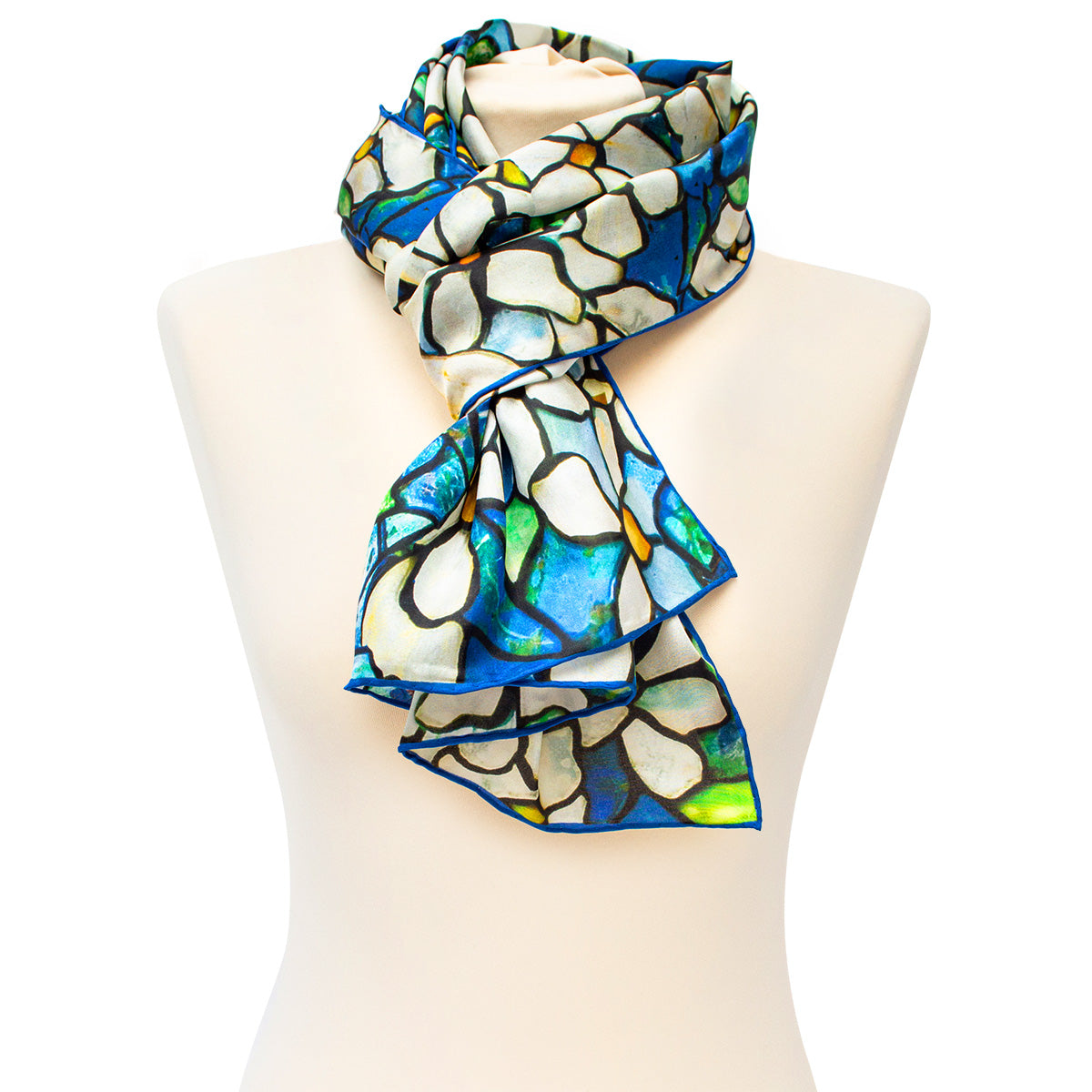 Tiffany Clematis Silk Habotai Scarf - Style 2