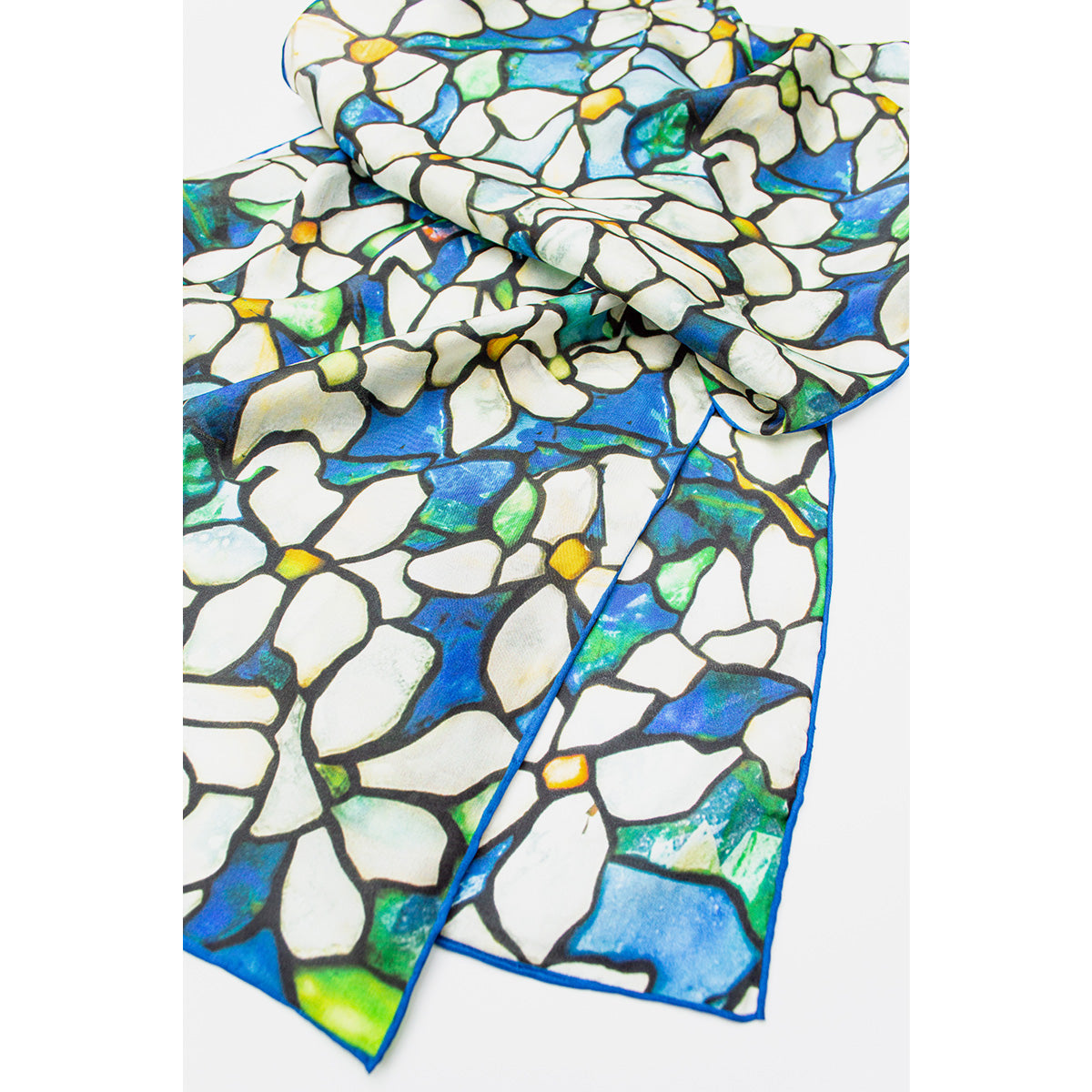 Tiffany Clematis Silk Habotai Scarf - Detail 1