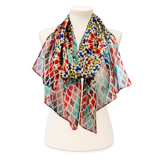 Marrakesh Red Chiffon Scarf