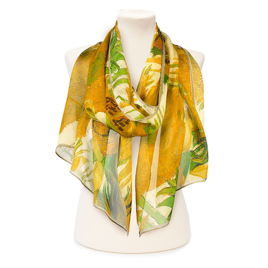 Van Gogh Sunflowers Chiffon Scarf