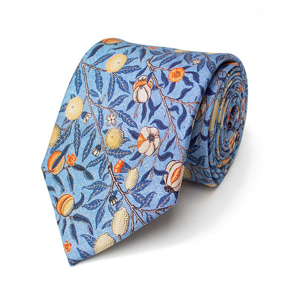 Morris Blue Fruit Silk Tie