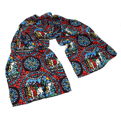 Stained Glass Window Crêpe de Chine Scarf