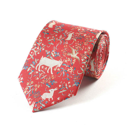 Cluny Tapestry Red Silk Tie