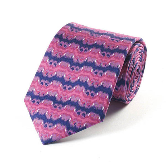 Ikat Purple Silk Tie