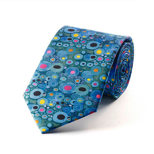 Klimt Blue Silk Tie