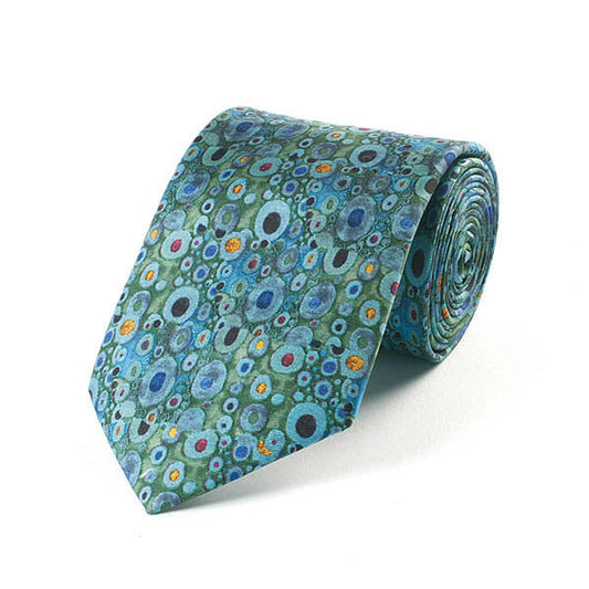 Klimt Turquoise Silk Tie