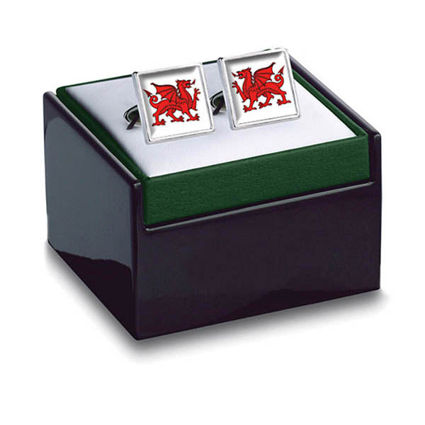 Welsh Dragon Cuff Links Boxed