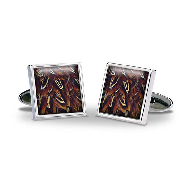 Pheasant Feathers Cuff Links