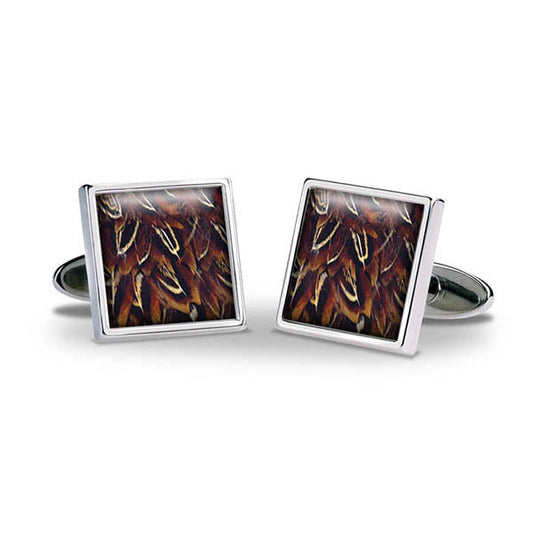 Pheasant Feathers Cuff Links