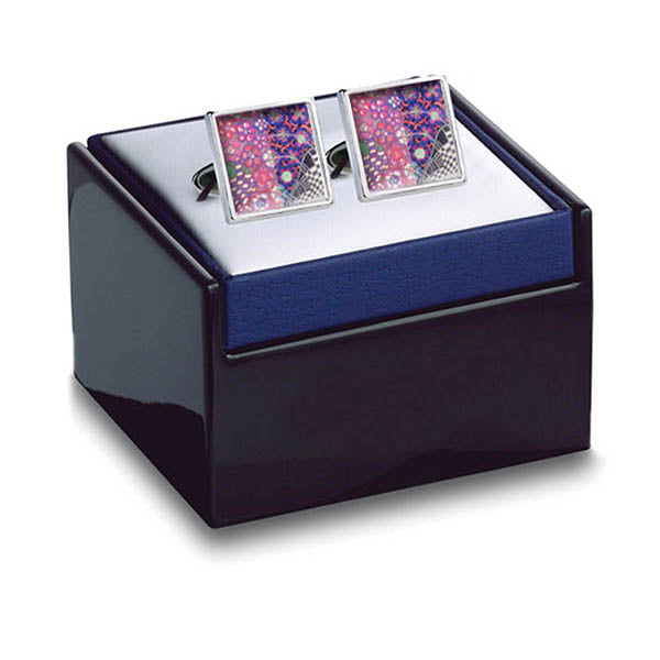 Mackintosh Purple & Pink Cuff Links in box
