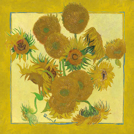 Van Gogh Sunflowers Silk Square flat