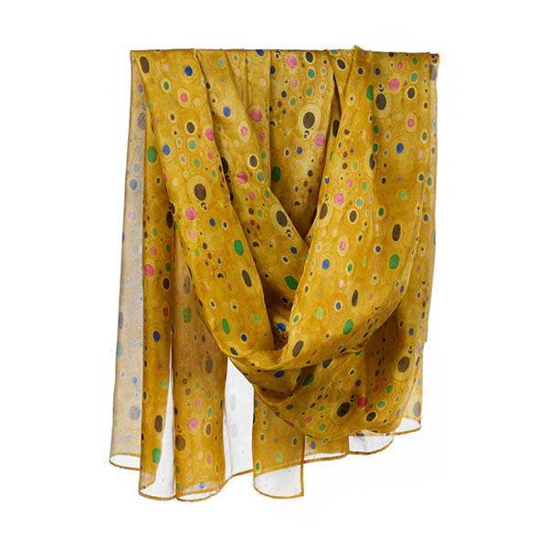 Klimt Gold Habotai Silk Wrap