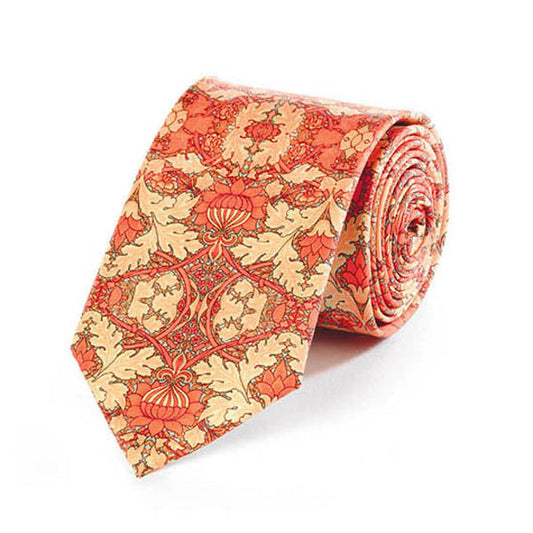 Morris St. James Coral Silk Tie