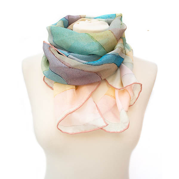 Paul Klee Steep Coast Chiffon Scarf - Styling