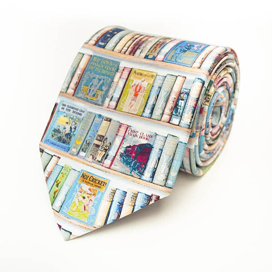 Bookshelf Silk Tie