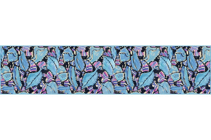 Klimt Turquoise & Pink Crêpe de Chine Scarf - Flat Artwork