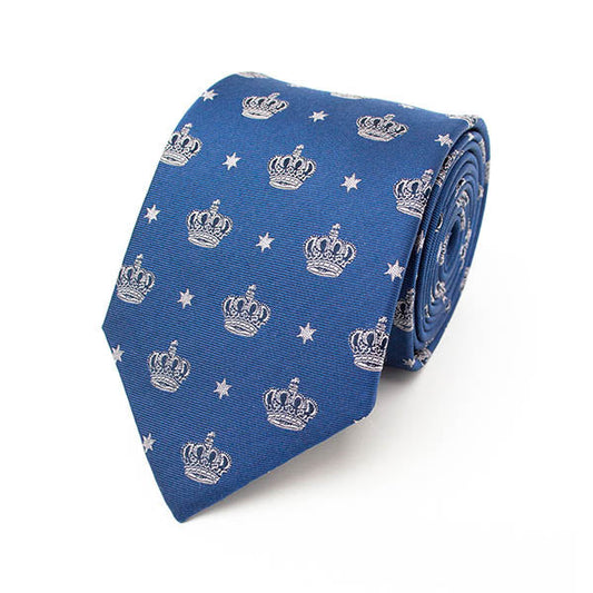 Crown Navy Silk Tie