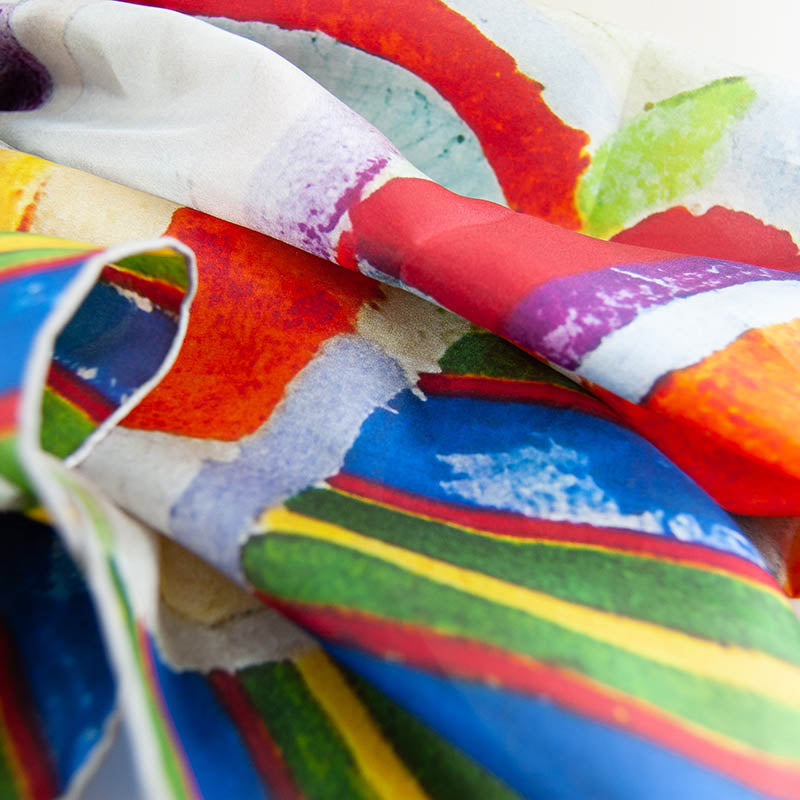 Delaunay Still Life Habotai Scarf Detail